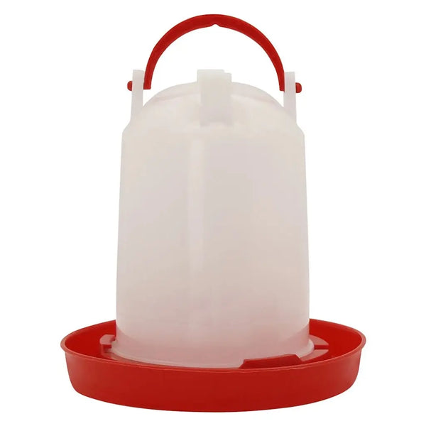 Abreuvoir siphoïde 1,5 litre pour poussins et volailles, poignée et base rouge