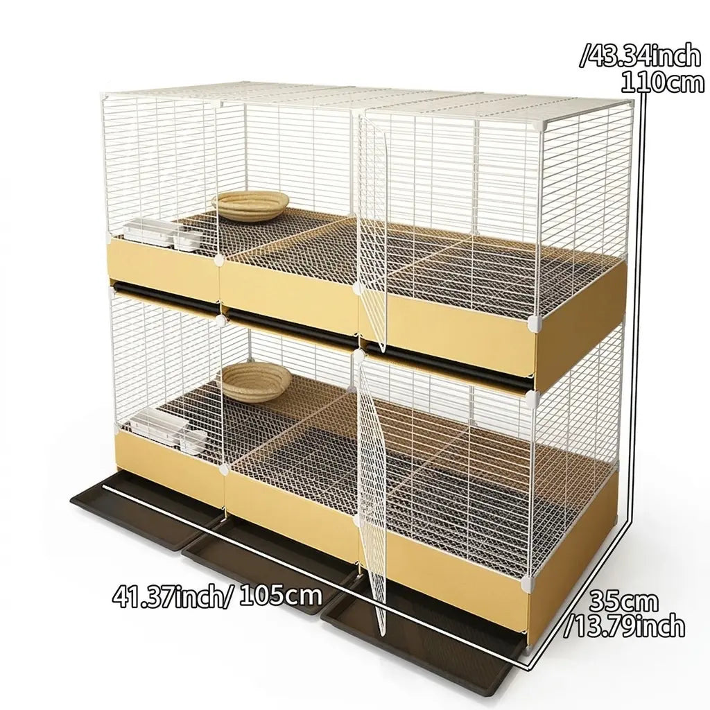 Plan coté du format 105 cm à deux niveaux : 105 x 35 cm au sol, 110 cm de haut