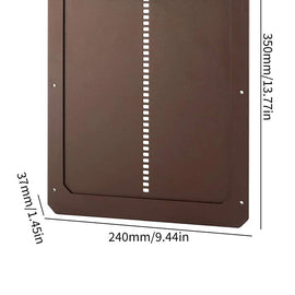 Panneau de la porte compacte en perspective, 240 mm de large sur 350 mm de haut et 37 mm d'épaisseur