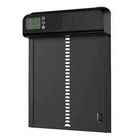 Porte électrique de poulailler à induction et minuterie, panneau noir et bandeau de commande