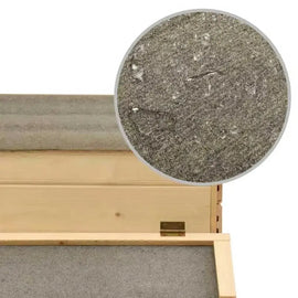 Détail du toit bitumé du poulailler